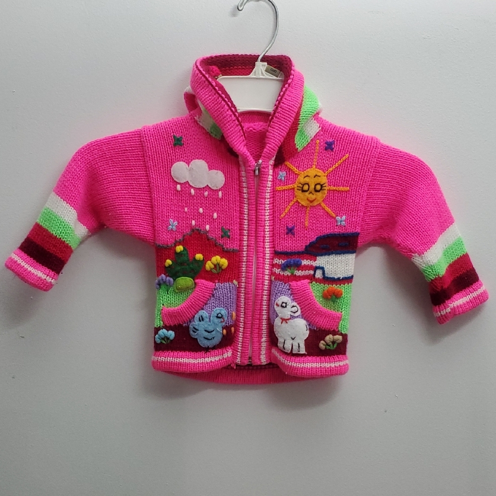 Colorful Knit Children's Jacket
